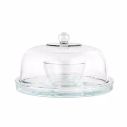 Libbey Selene 2-Piece 6-in-1 Versatile Glass Server and Appetizer Tray Set thumbnail 2