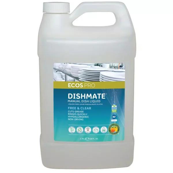 ECOS Pro Dishmate Free and Clear Manual Dishwashing Liquid, 128 oz.