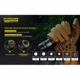 NITECORE TM9K 9500 Lumens Tactical LED Flashlight, USB-C Rechargeable thumbnail 8