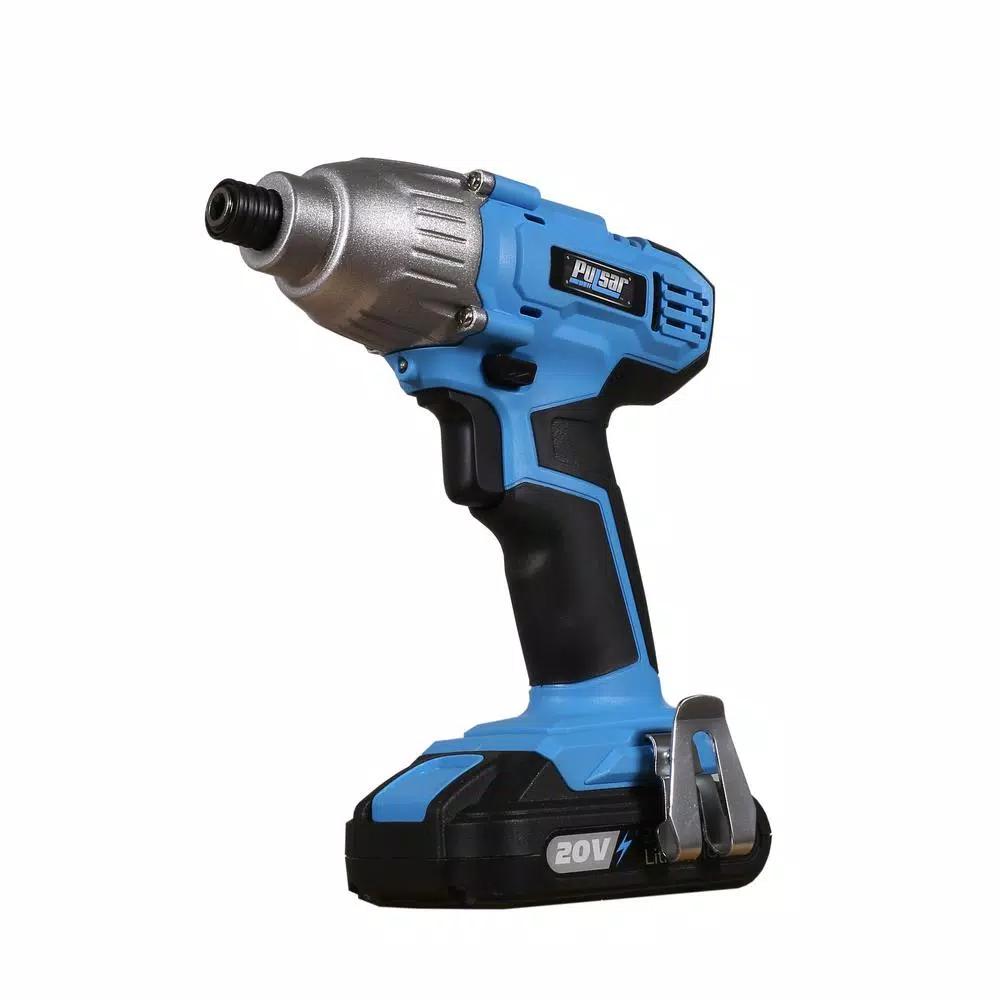 Pulsar 20V Cordless 1/4 in. Hex Impact Driver Kit with 2 Ah Battery and Charger