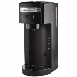 Brentwood Black Single Serve K-Cup Compatible Coffee Maker with Stainless Steel Mug thumbnail 1
