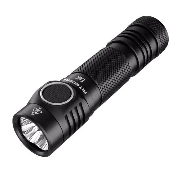 NITECORE E4K Tactical EDC Flashlight, 4400 Lumens, USB-C Rechargeable, Waterproof & Impact Resistant