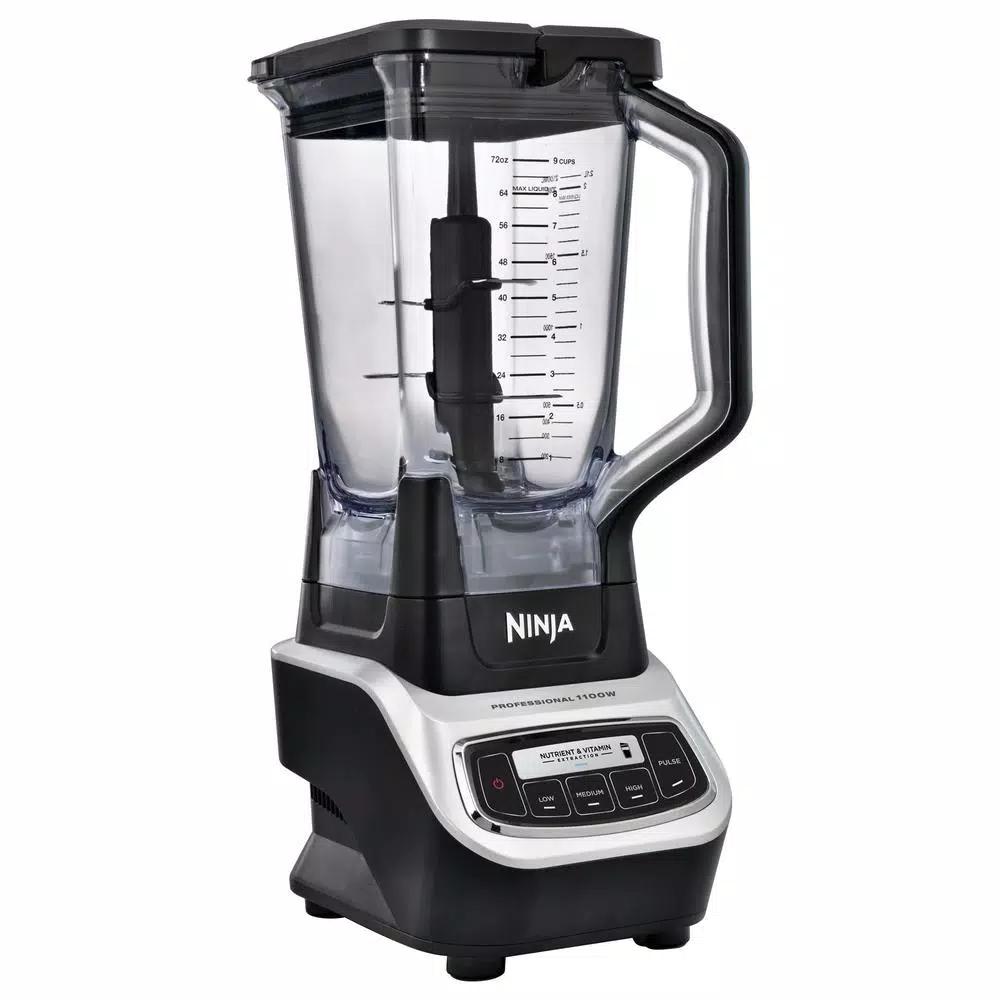 Ninja Professional Blender, 1100W, 5-Speed with 72 oz. Pitcher and 2 Nutri Ninja Cups, Black