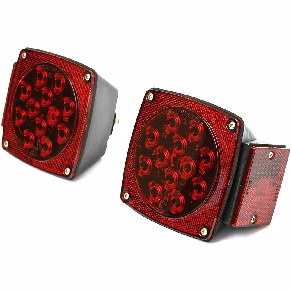 MaxxHaul 12V All LED Submersible Trailer Light Kit for Trailers Under 80 in.