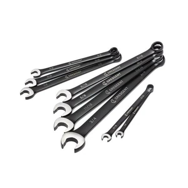 Crescent X10 12-Point Long Pattern Combination SAE Wrench Set, 9-Piece