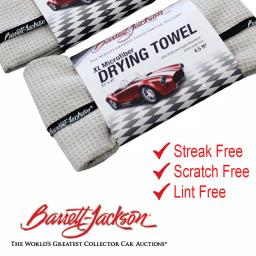 Barrett-Jackson Waffle Weave Drying Towel Kit - 2 Piece Car Care Set thumbnail 2