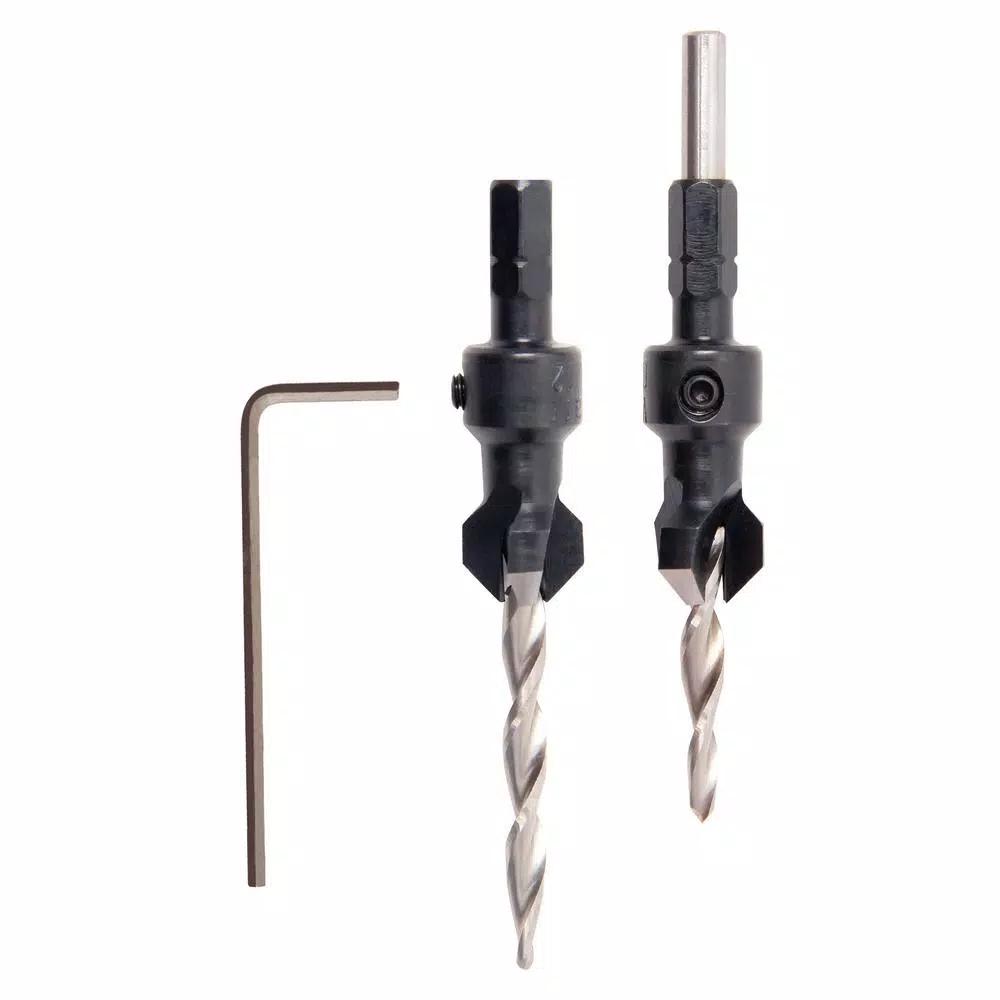 Wolfcraft 4-Piece High Speed Steel Wood Countersink and Screw Setter Set
