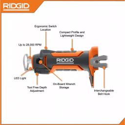 RIDGID 18V Cordless Drywall Cut-Out Tool with 1.5 Ah Lithium-Ion Battery thumbnail 3