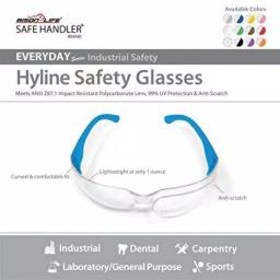 Safe Handler Hyline Safety Glasses with Anti-Scratch Clear Lenses, 12-Pair Assorted Color Pack thumbnail 6