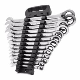WEN 13-Piece Professional SAE Ratcheting Combination Wrench Set with Storage Rack thumbnail 1
