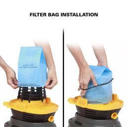 Stinger 2.5 Gal. 1.75 Peak HP Compact Wet/Dry Shop Vacuum with Hose and 6 Filter Bags thumbnail 4