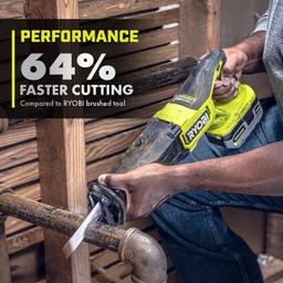 RYOBI 18V ONE+ HP Brushless Cordless Reciprocating Saw (Tool Only) thumbnail 4