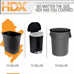 HDX 10 Gallon Clear Waste Liner Trash Bags, 0.31 Mil High-Density Polyethylene, 500-Count thumbnail 2