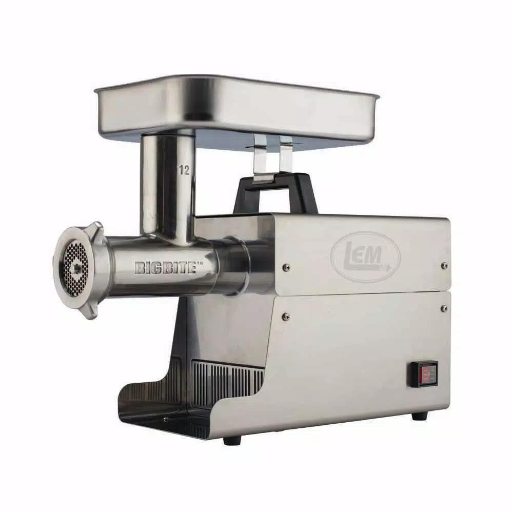 LEM Big Bite #12 Stainless Steel Electric Meat Grinder, 0.75 HP, 11 lbs/min