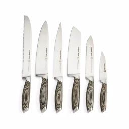 SCHMIDT BROS. Schmidt Brothers Bonded Ash 7-Piece Stainless Steel Knife Set with Ash Midtown Magnetic Block thumbnail 2
