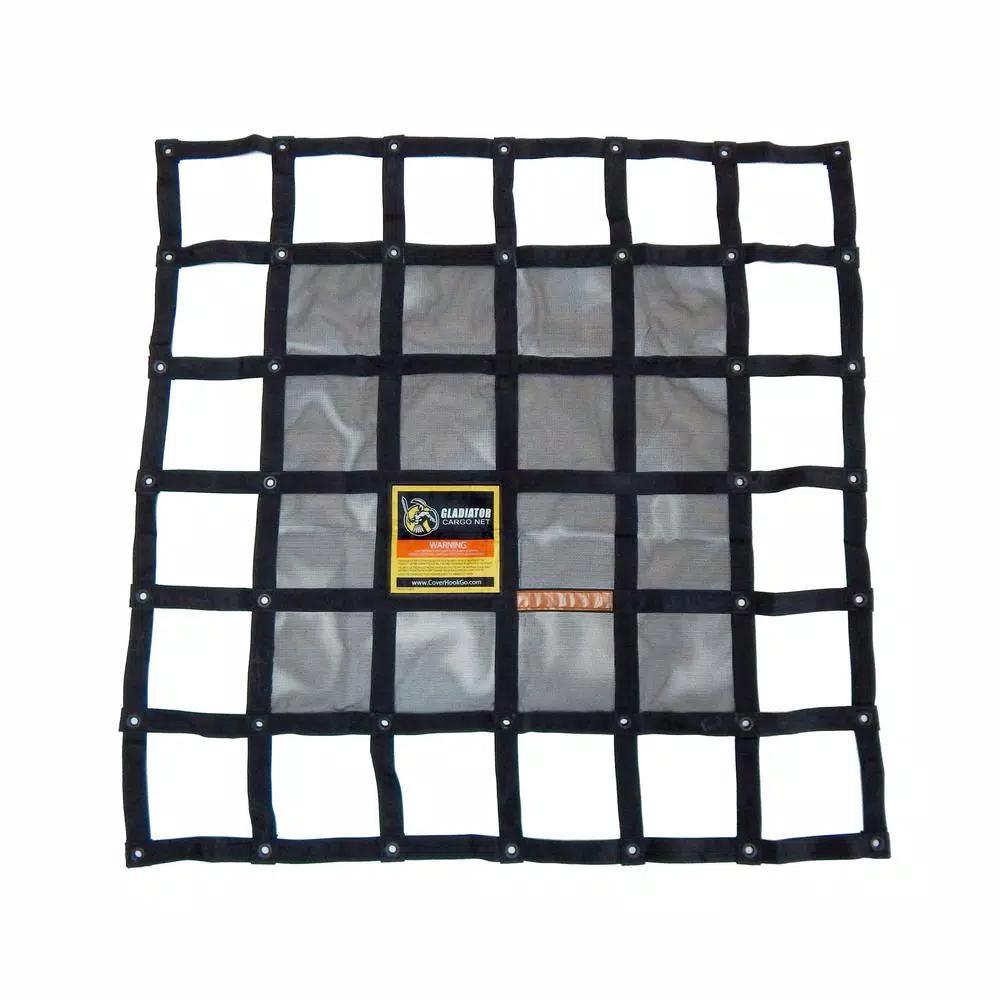 GLADIATOR Cargo Nets Gladiator Heavy-Duty 4 ft. x 4 ft. Cargo Net, Load Certified with Integrated Ripstop Mesh