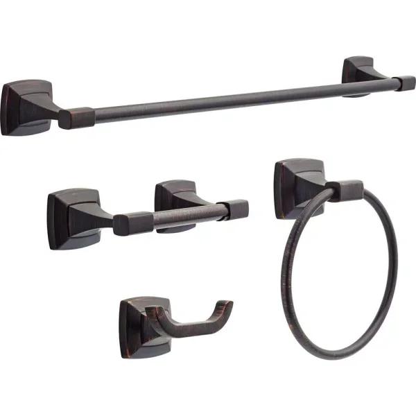 Delta Portwood 4-Piece Bath Accessory Set in Venetian Bronze