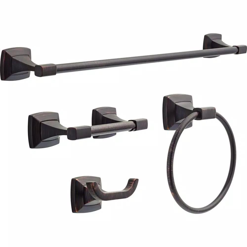 Delta Portwood 4-Piece Bath Accessory Set in Venetian Bronze