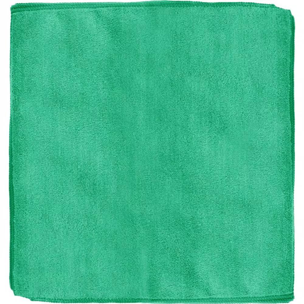Renown Premium Microfiber Cleaning Cloths, 16 x 16 in, Green (12-Pack)