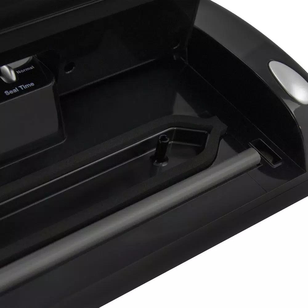 Nesco VS-02 Black Food Vacuum Sealer with Built-in Bag Cutter and Roll Storage