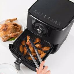 Cosori 5.8 QT Air Fryer with Bonus Skewer Rack Set, 1700W Rapid Air Circulation, Black thumbnail 7