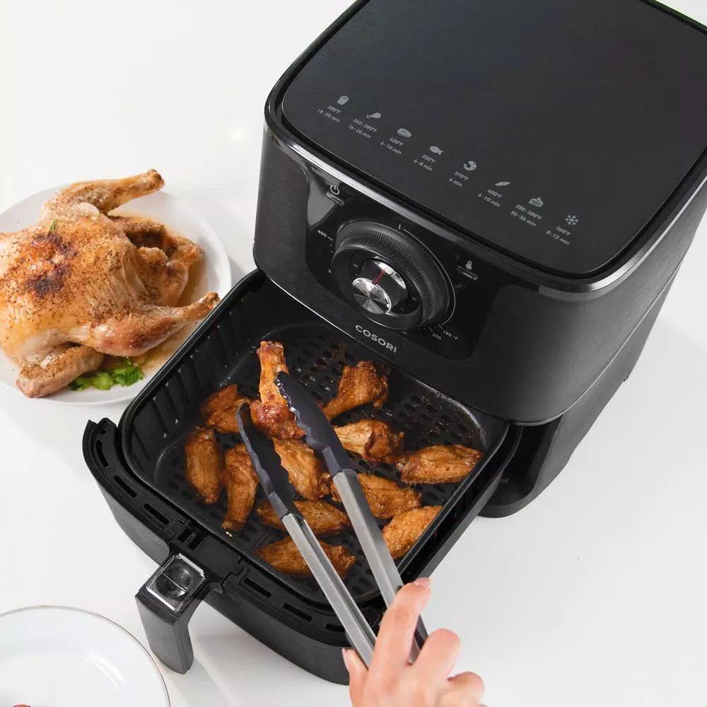Cosori 5.8 QT Air Fryer with Bonus Skewer Rack Set, 1700W Rapid Air Circulation, Black
