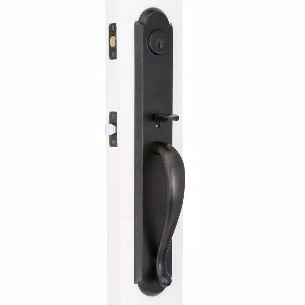 Baldwin Prestige Bighorn Single Cylinder Venetian Bronze Handleset with Carnaby Knob and SmartKey Security