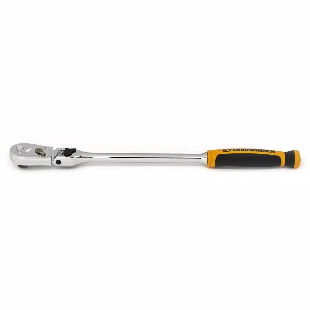 GEARWRENCH 3/8 in. Drive 13 in. 90 Tooth Locking Flex Head Teardrop Ratchet