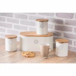 Mason Cash Typhoon Retro Cream Enamel Coated Steel Cookie Canister thumbnail 3