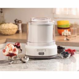 Hamilton Beach 1.5 Qt. Ice Cream Maker, White Countertop Frozen Dessert Machine thumbnail 6