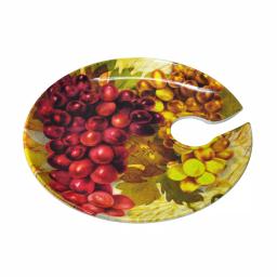 Epicureanist Cocktail Tray and Wine Glass Holder Set of 4 - Grape Vineyard Design thumbnail 1