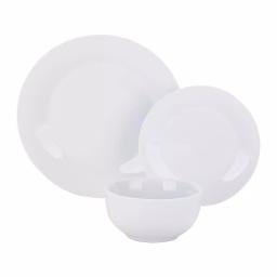 Boyel Living 18-Piece Modern White Porcelain Dinnerware Set, Service for 6 thumbnail 1
