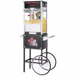 GREAT NORTHERN Top Star 12 oz. Commercial Quality Popcorn Machine with Cart, 1350W, Black thumbnail 4