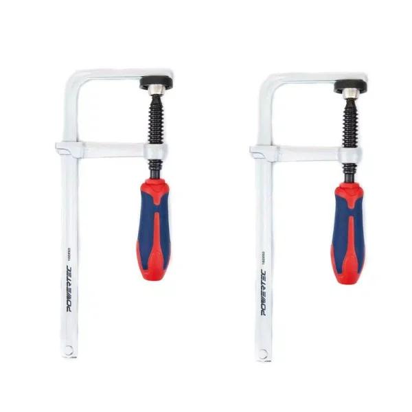 POWERTEC 7 in. Quick Screw Down Guide Rail Clamp with 2-3/8 in. Throat Depth (2-Pack)