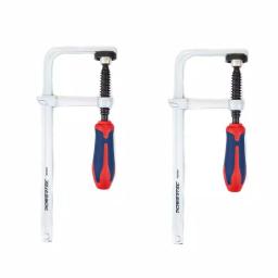 POWERTEC 7 in. Quick Screw Down Guide Rail Clamp with 2-3/8 in. Throat Depth (2-Pack) thumbnail 1