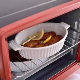 MALACASA 2-Piece White Oval Porcelain Bakeware Set - 9.5 in. and 11.25 in. Ceramic Baking Dishes thumbnail 7