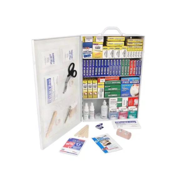 Rapid Care 1110-Piece Industrial First Aid Cabinet - 4 Shelf ANSI/OSHA Compliant