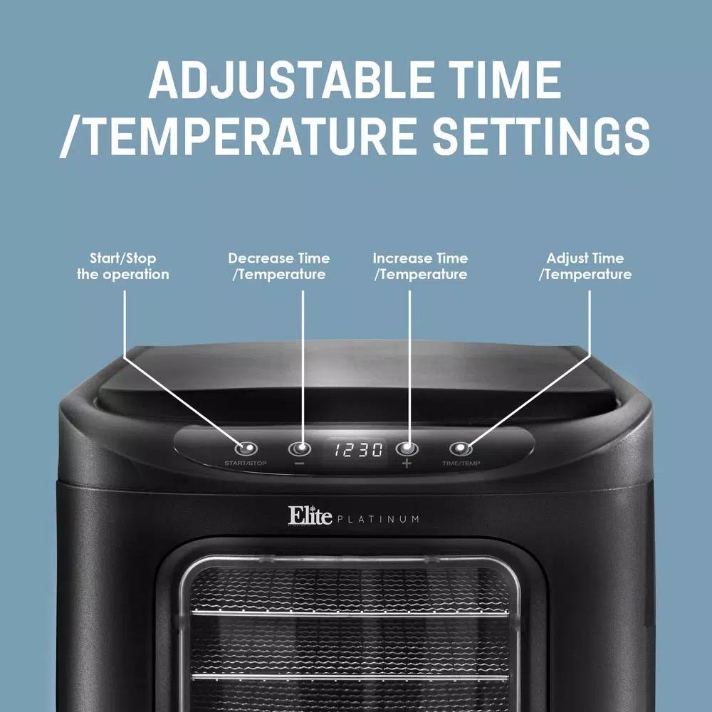 Elite 6-Tier Stainless Steel Mesh Food Dehydrator with Digital Control Panel