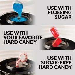 Nostalgia Retro Aqua Cotton Candy Maker - Works with Hard Candy & Sugar Free Candy thumbnail 6