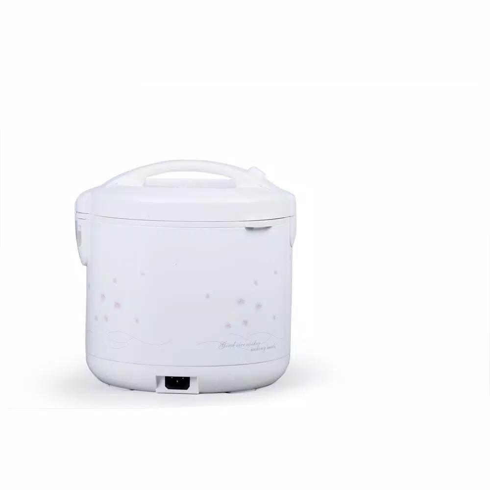 Tayama TRC-1000V 10-Cup White Rice Cooker with Food Steamer Basket