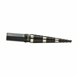 Klein Tools 1/8 in. to 1/2 in. High Speed Steel Double-Fluted Step Drill Bit with 3/8 in. Hex Shank thumbnail 4
