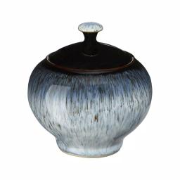 Denby Halo Covered Sugar Bowl - Handcrafted Blue Clay Stoneware thumbnail 1