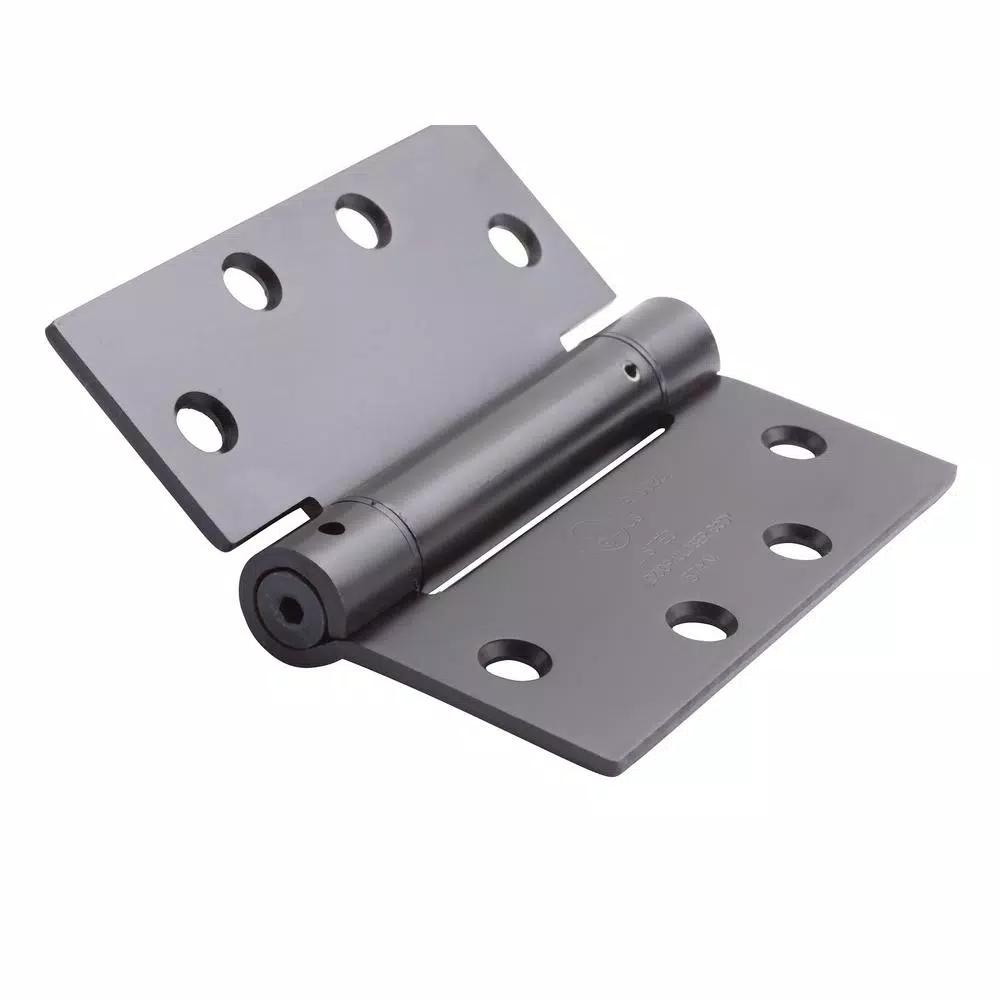 Global Door Controls 4.5 in. x 4.5 in. Oil Rubbed Bronze Steel Spring Hinge (Set of 3)