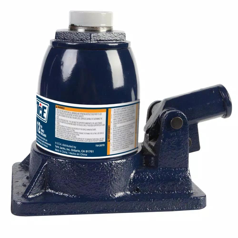 TCE 12-Ton Stubby Professional Hydraulic Bottle Jack, Low Profile Steel