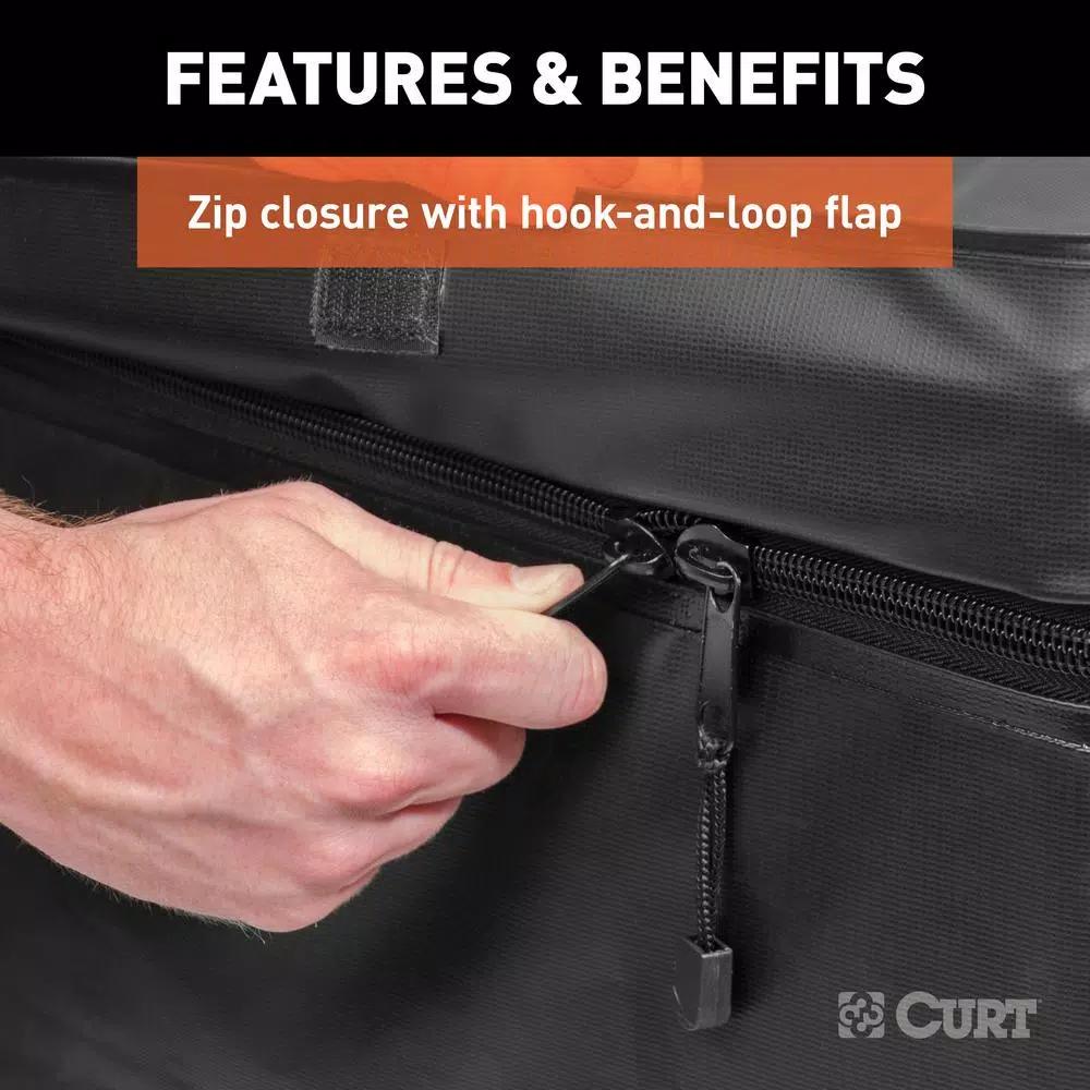 CURT Water Resistant Extended Rooftop Cargo Bag, 59" x 34" x 21"