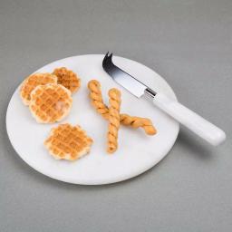Creative Home Natural Marble Round Trivet and Cheese Serving Board, 8 in., Off-White thumbnail 5