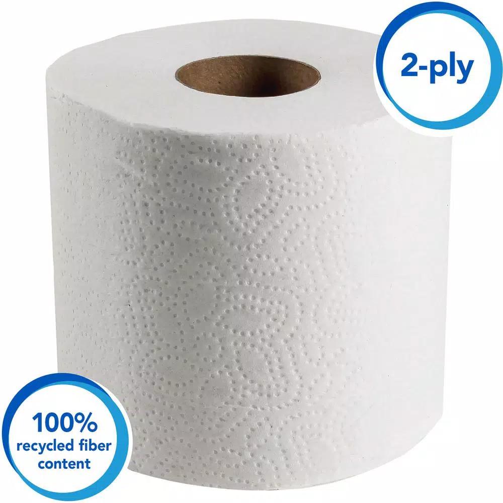 Scott Eco-Friendly 2-Ply Recycled Toilet Tissue, 506 Sheets per Roll, 80 Rolls per Carton