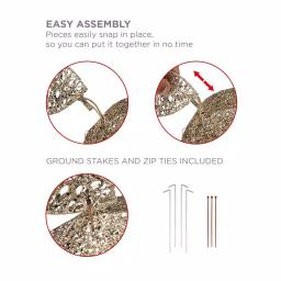 Best Choice Products 65.5 in. 3D Pre-Lit Christmas Reindeer Yard Decoration with 150 Warm White Incandescent Lights thumbnail 6