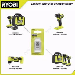 RYOBI Premium Metal Belt Clip Attachment for ONE+ HP Drills and Impact Drivers thumbnail 4