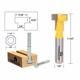 Yonico 7/16 in. Dia T-Slot Router Bit with 1/4 in. Shank, Carbide Tipped thumbnail 2